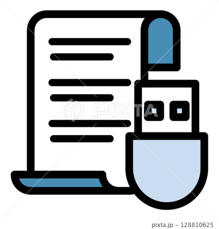 イラストアイコン素材：USBディスクファイル050 128810625