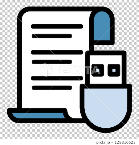 イラストアイコン素材：USBディスクファイル050 128810625