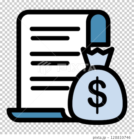 イラストアイコン素材セット:お金ドキュメントファイル068 イラストアイコン素材セット:お金ドキュメントファイル068 128810746