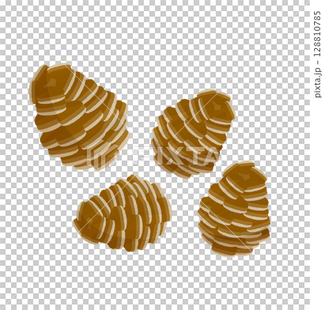 松ぼっくりのイラスト 128810785