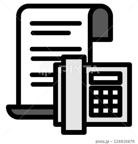 イラストアイコン素材：電話ドキュメントファイル99 128810870