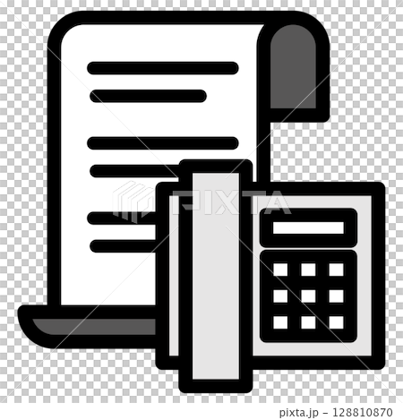 イラストアイコン素材：電話ドキュメントファイル99 128810870