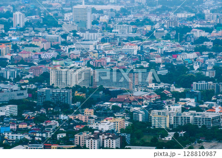 Aerial view of Chiang Mai cityscape, Thailand  urban skyline with buildings and greenery 128810987