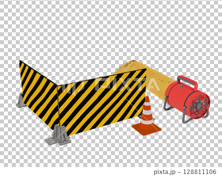 工地地下施工中防止缺氧的路障和風扇 128811106