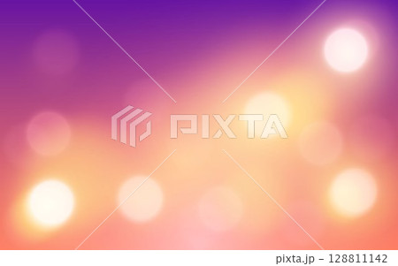 Romantic Bokeh Lights with Pink and Orange Gradient, Soft Dreamy Glow for Love. Romantic Bokeh Lights with Pink and Orange Gradient, Soft Dreamy Glow for Love. 128811142