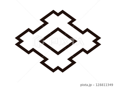 陰井桁紋 128811349