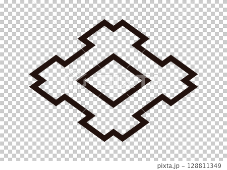 陰井桁紋 128811349