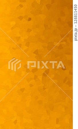 和紙風グラデーション背景　黄金色　オレンジ　茶色 128811450