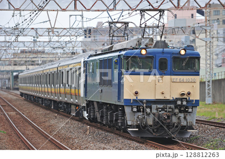 東海道本線 平塚 JR東日本 EF64-1030(長岡)+E233系8000番台 N22編成 配給 東海道本線 平塚 JR東日本 EF64-1030(長岡)+E233系8000番台 N22編成 配給 128812263