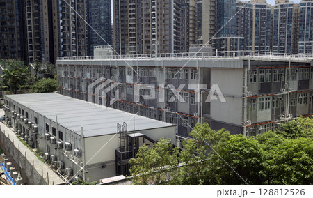 one of Transitional Housing Projects or temporary public house in Hong Kong, located in Tseung Kwan O one of Transitional Housing Projects or temporary public house in Hong Kong, located in Tseung Kwan O 128812526