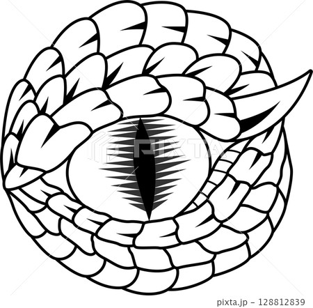 Reptile eyes mascot line art 128812839