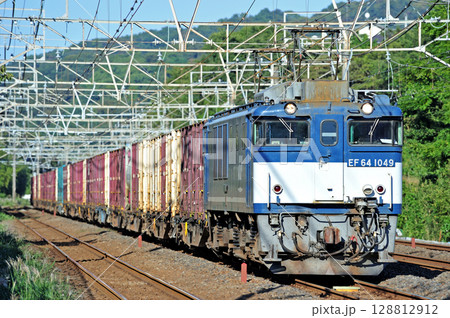 東海道本線 二宮-国府津 JR貨物 EF64-1049(愛知) 東海道本線 二宮-国府津 JR貨物 EF64-1049(愛知) 128812912