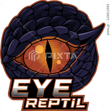 Eye reptil esport mascot logo design 128812995