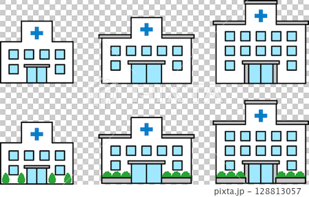 醫院建築圖圖標 醫院建築圖圖標 128813057