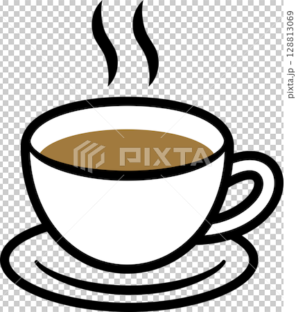 シンプルなコーヒーカップのアイコン 128813069