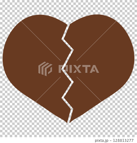 Brown broken heart 128813277