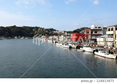 伊豆半島　下田港湾風景　静岡県 128813875