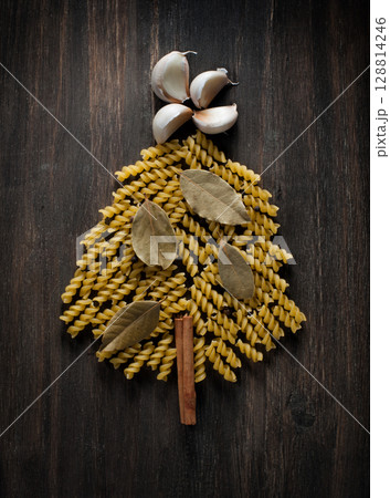 Christmas tree of pasta Christmas tree of pasta 128814246