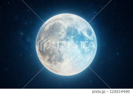 星空に浮かぶ月 128814490