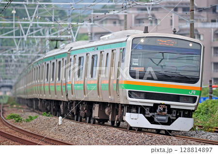 東海道本線　万鶴　JR東日本　E231系1000番台　U4編成（小山） 128814897