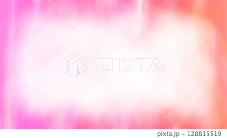 ピンクの滲む水彩グラデーションフレームテクスチャ背景 128815519
