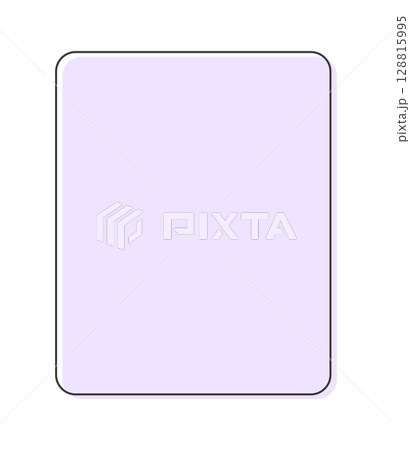 シンプルな紫色の線画の長方形- おしゃれな角丸の四角いフレームやバナーのテンプレート - 4:5 128815995