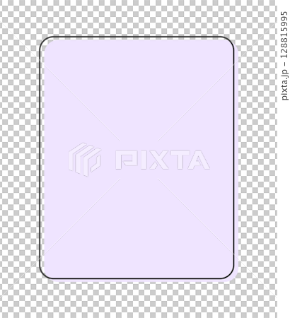シンプルな紫色の線画の長方形- おしゃれな角丸の四角いフレームやバナーのテンプレート - 4:5 128815995