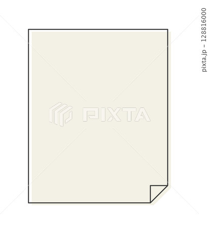 シンプルな角がめくれたレトロな紙の線画アイコン- 縦長のフレームやバナーのテンプレート - 4:5 128816000