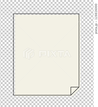 シンプルな角がめくれたレトロな紙の線画アイコン- 縦長のフレームやバナーのテンプレート - 4:5 128816000