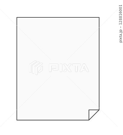 シンプルな角がめくれた紙の線画アイコン- 縦長のフレームやバナーのテンプレート - 4:5 128816001