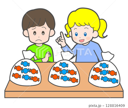 九九の学習をする小学生 128816409