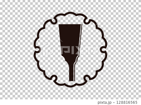 Snowflake and shuttlecock 128816565