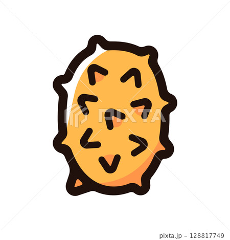 キワーノ、ツノニガウリのイラストアイコン(フルーツ・果物・食べ物素材) キワーノ、ツノニガウリのイラストアイコン(フルーツ・果物・食べ物素材) 128817749