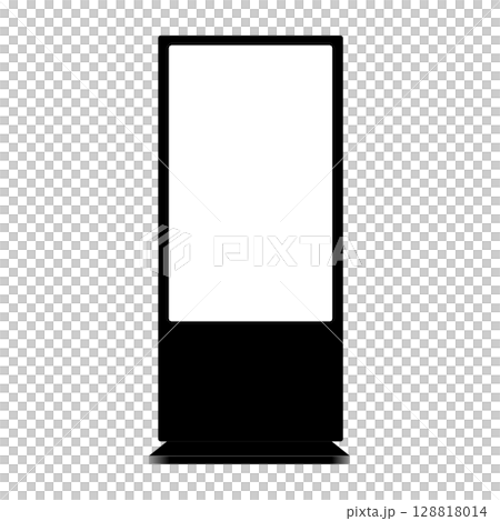 デジタルサイネージ 正面から見たベクターイラスト 128818014