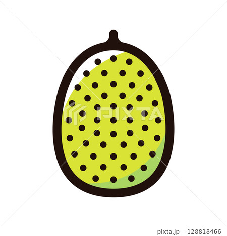 ジャックフルーツのイラストアイコン（フルーツ・果物・食べ物素材） 128818466