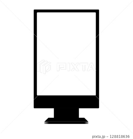 デジタルサイネージ 正面から見たベクターイラスト デジタルサイネージ 正面から見たベクターイラスト 128818636