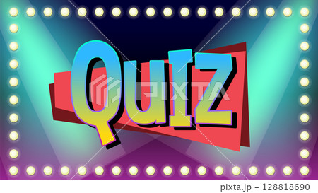 Vibrant Game Show Quiz Vector Illustration Vibrant Game Show Quiz Vector Illustration 128818690