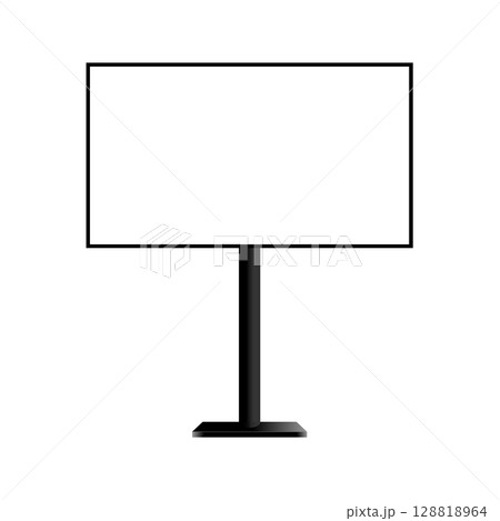 デジタルサイネージ 正面から見たベクターイラスト 128818964