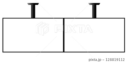 デジタルサイネージ 正面から見たベクターイラスト 128819112
