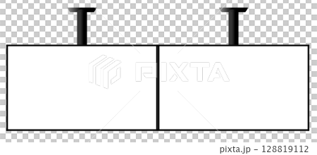 デジタルサイネージ 正面から見たベクターイラスト 128819112