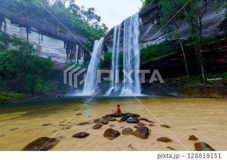 Huai Luang Waterfall, is a large waterfall located in Phu Chong-Na Yoi National Park,Ubon Ratchathani,Thailand 128819151