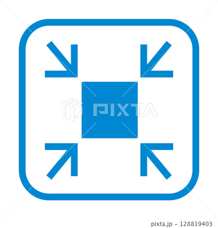 サイズ縮小のアイコンイラスト サイズ縮小のアイコンイラスト 128819403