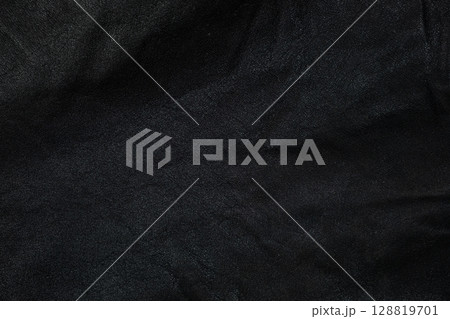 Black Leather Material Texture in Macro View 128819701