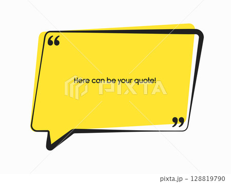 Speech bubble. Space for quote text, frame message Speech bubble. Space for quote text, frame message 128819790