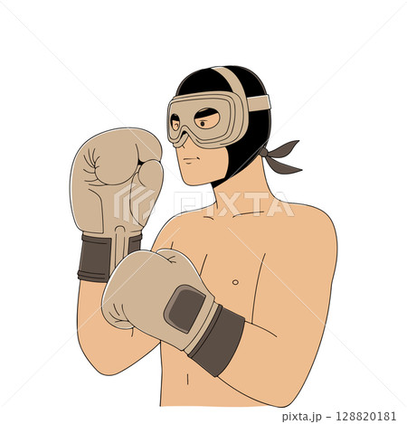Retro Cartoon Boxer 128820181