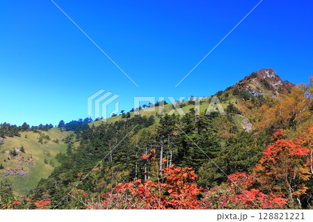 【愛媛県】紅葉した秋の瓶ヶ森(石鎚山) 【愛媛県】紅葉した秋の瓶ヶ森(石鎚山) 128821221