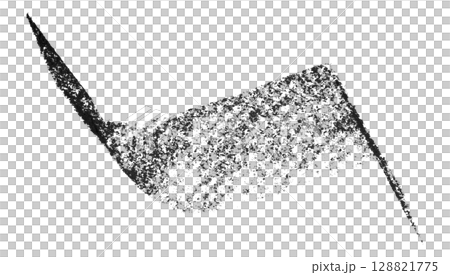Black crayon brush stroke isolated on transparent background 128821775