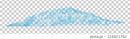 Light blue crayon brush stroke isolated on transparent background 128821782