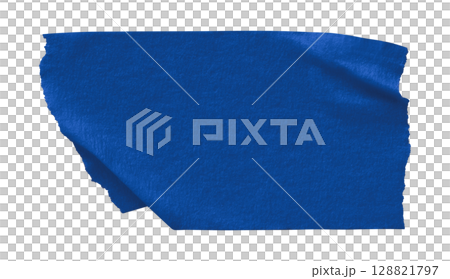blue crumpled torn tape isolated on transparent background blue crumpled torn tape isolated on transparent background 128821797