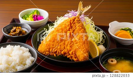 おいしいアジフライ定食 128822033